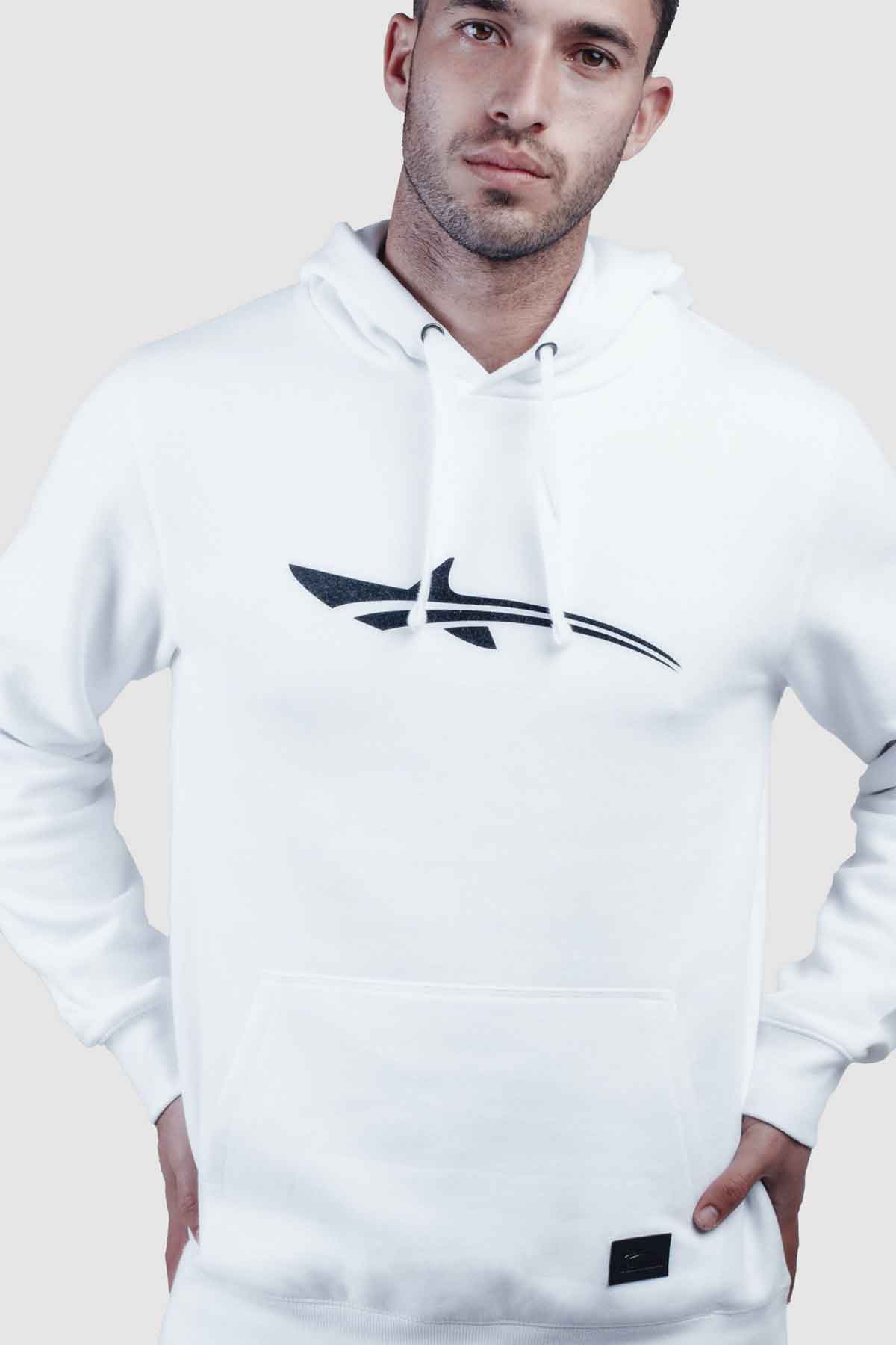 Oceanman White hoodie for men
