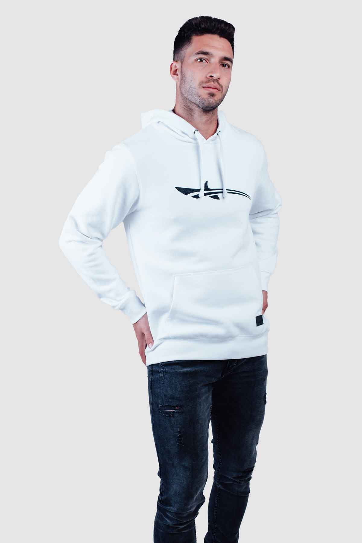 Oceanman White hoodie for men