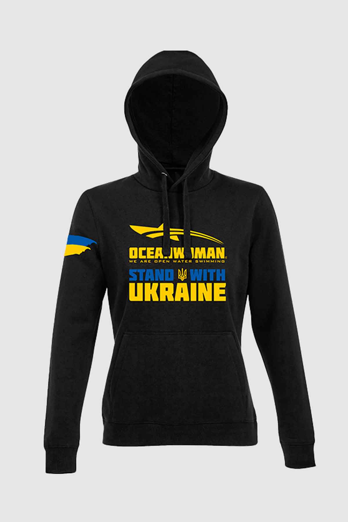 oceanwoman stand with ukraine hoodie black women
