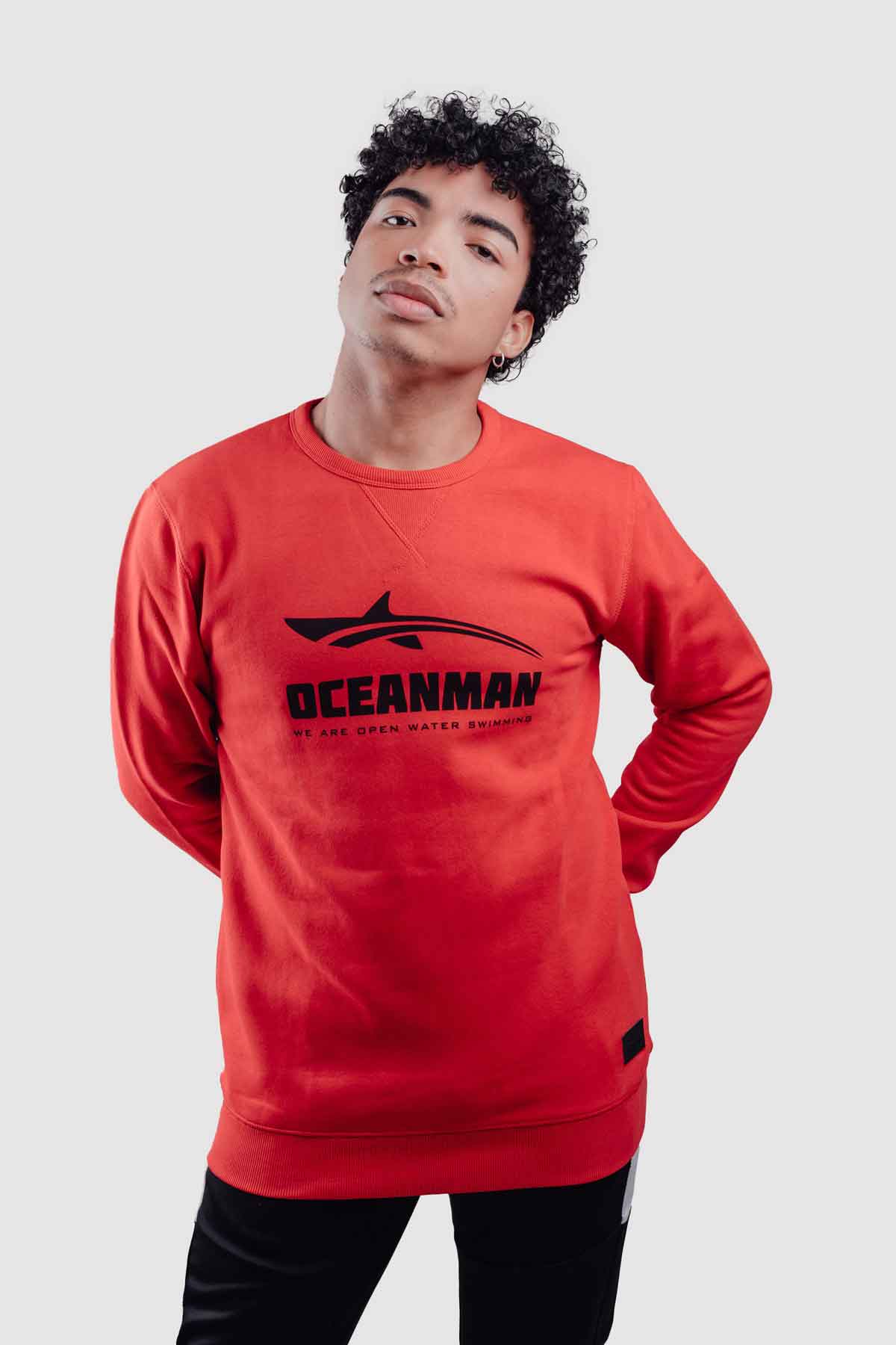 Oceanman icon sweater in red for men